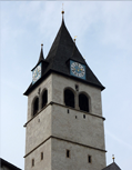 The church Liebfrauenkirche (14th century) and the bell tower (48m) in Kitzbühel.